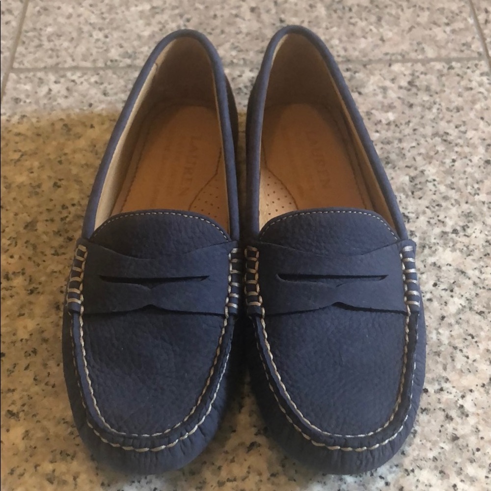 Lauren Ralph Lauren Navy Suede Loafers